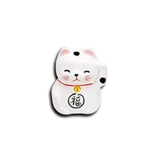Maneki neko gattino bianco porta fortuna