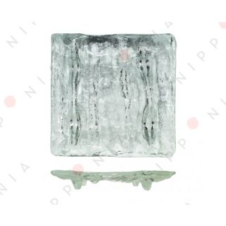 Ice Glass Piatto quadrato in vetro 26