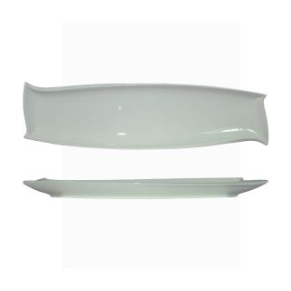 piatto rettangolare bianco in ceramica