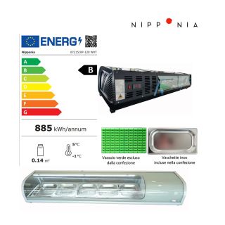 vetrina frigo bianca per sushibar