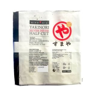 nipponia sumaya alghe per sushi silver half cut