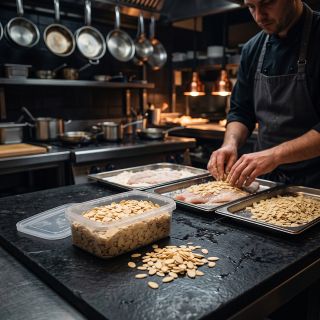 mandorle affettate in vaschetta