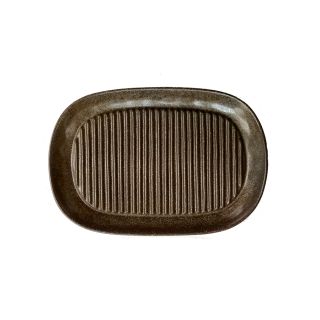 Piatto portata ovale bronzo invecchiato