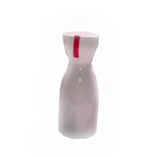 Shiro Bottiglia per sakè in ceramica bianca 12 cl