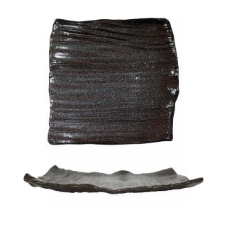 piatto quadrato grigio